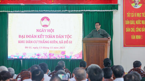 Thủ tướng Phạm Minh Chính dự Ngày hội Đại đoàn kết toàn dân tộc tại xã Đề Gi: Biến thử thách sau bão thành sức mạnh đoàn kết